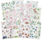 10 Blätter Transferaufkleber einreiben Sammelalbum Aufkleber Blumenaufkleber Dekorationsplaner Aufkleber Pflanzenaufkleber für Scrapbooking Tagebuch Album Bullet Journals DIY Arts and Crafts (Heaven)