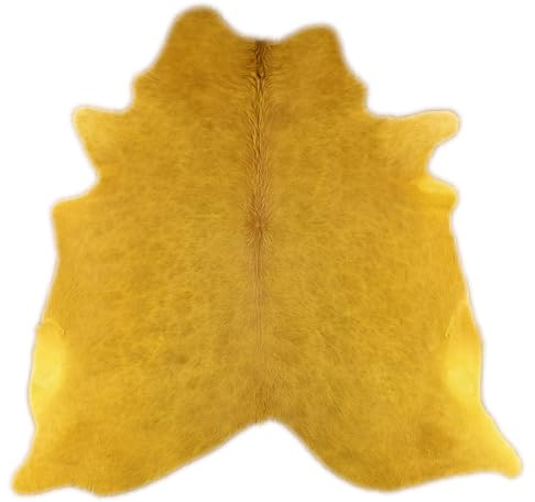 KUHFELL TEPPICH GELB 190 x 200 cm KUHFELL TEPPICH (Gelb)