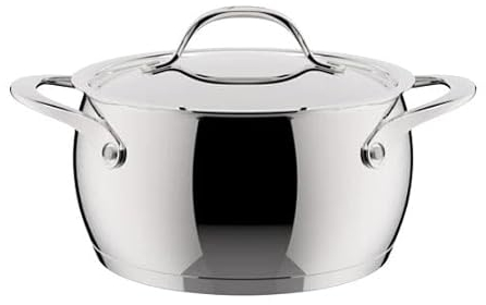 Lagostina Orchestra Casserole Profonde avec Couvercle en Acier Inoxydable 18/10 Ø 16 cm, Fond Lagotherm 3 Couches, Effet Miroir Extérieur et Intérieur Satiné, pour Toutes les Sources de Chaleur