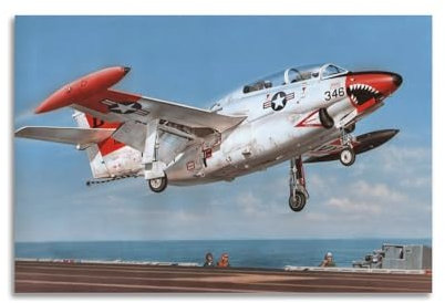 HAYZE Vintage Militärflugzeug Poster T-2 Buckeye Trainer Flugzeug Dekorative Leinwand Wand & Kunst Poster Gemälde 30 x 45 cm