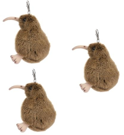 FOMIYES 3st Kuscheltier Anhänger Haustierspielzeug Für Kätzchen Plüschtier Kauspielzeug Für Hunde Kuscheltiere Für Mädchen Welpenspielzeug Stofftierpuppe Kiwi Tier Vogel Kind Plüsch Hund