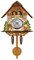 Riuulity Antike Kuckucksuhr aus Holz, Traditionelle Wanduhr Im Nordwesteuropäischen Stil mit Automatisch Schwingendem Glockenpendel (CM001)