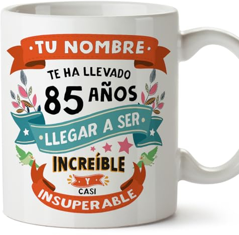 MUGFFINS Tazas Personalizadas Cumpleaños - En Español - Insuperable - 11 oz / 330 ml - Regalo personalizable original y divertido