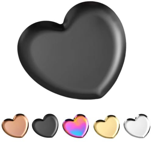 TOPYOKK Stainless Steel Spoon Rest for Stove Top, Cute Spoon Rest for Kitchen Counter, Cooking Spoon Holder for Kitchen Counter (Heart, Matte black)
