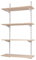 BOOMET · Wandregal Bausatz mit Boden · Höhe: 100 cm · 4 Ebenen in 80 x 20 cm (B x T) · Farbe: weiß · 42 Varianten · Stahl Regalträger · einfache Montage · bis zu 55kg Traglast