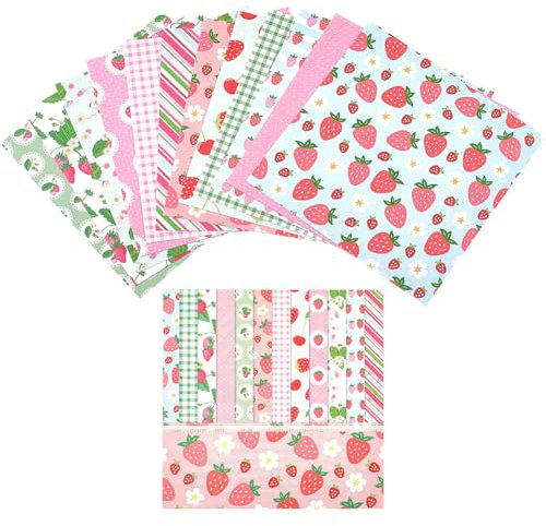 GORGECRAFT 24 Feuille 12 Styles Bloc de Papier pour Scrapbook Fraise Fruits Papier Cartonné de Découpage Simple Face Fournitures de Fond Décoratives pour la Fabrication de Cartes Écriture de Journal