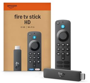 Amazon Fire TV Stick HD (ultimo modello), TV gratuita e in diretta, telecomando vocale Alexa, alimentazione tramite TV, configurazione semplice, trova serie TV più velocemente con Alexa+
