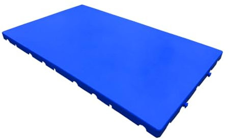 Stapelbare Palettenregale aus Kunststoff für leichte Warenaufbewahrung, kleine Regale für Garage, Lager, Supermarkt, Keller, 3 Stück (100 x 60 x 5 cm)