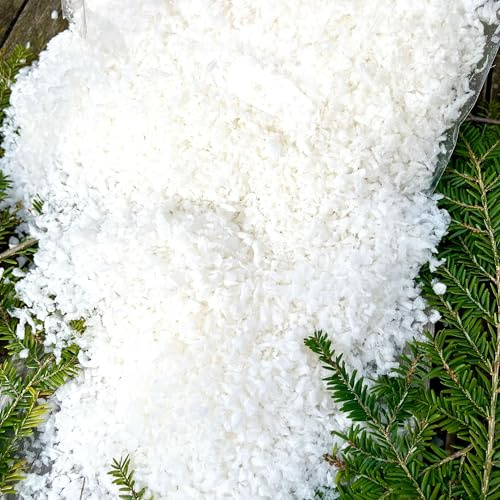 Annastore 6000 ml Bio Kunstschnee - biologisch abbaubar - Dekoschnee Bio | Kunstschnee bio - Streuschnee biologisch - Deko Schnee Bio aus Pflanzenstärke