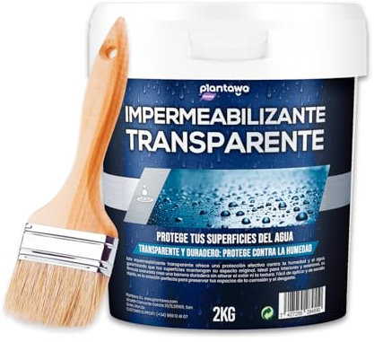 Plantawa etancheite toiture 2kg | Format du gel | Produit hydrofuge invisible, génère un film protecteur, résistant à l'eau et à l'humidité, agent anti fuite imperméable, resine etanche exterieur