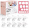 Flange Sizing Kit with 10PCS Flange Inserts 13/15/17/19/21mm and Nipple Measurement Tool for Flanges, Silicone Breast Pump Flange Insert Kit for 24mm Most Pumps, Pumping Breastfeeding Essentials Kit