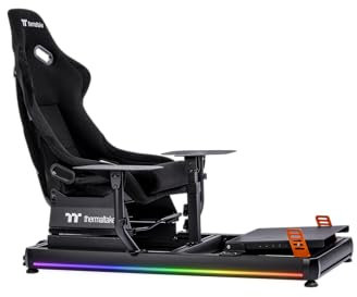 Thermaltake GF500 Flight Simulator Cockpit | Flight Rig | SimRig | Realistic Pilot Seat | Black