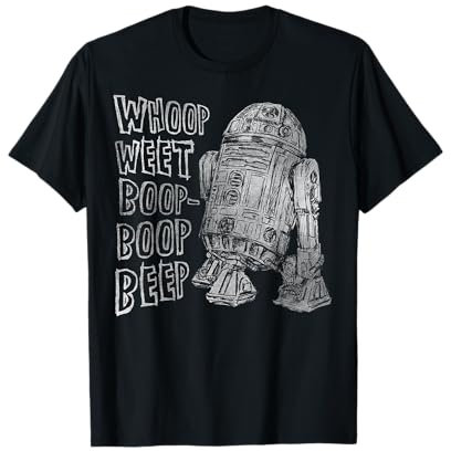 Star Wars R2-D2 Beep Boop Language Texte T-Shirt