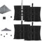 Pesi per Gazebo,Set di 4 Pesi per Gazebo da Esterno,Sacchi di Sabbia 600D Oxford,Zavorre per Gazebo 40x47cm,Zavorra per Ombrellone per Gazebo da Giardino,Tenda da Spiaggia,Portaombrelli,Nero