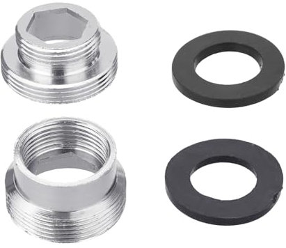 2 adaptadores de grifo de fregadero de 22 mm a 16 mm, conector aireador de grifo de cocina, adaptador de mangueras, reductores de tuberías