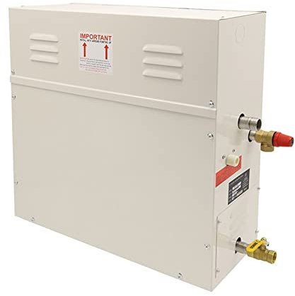 Poêle de sauna 1 8 kW Système de douche de vapeur commercial auto-drainant hammam Générateur de bain à vapeur Hammam Sauna avec commande étanche et drain automatique Douche spa à domicile, hôtel