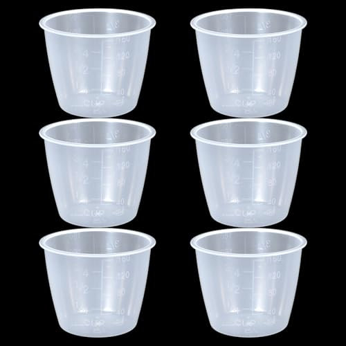 Qianyu 6pcs Plastic Transparent Rice Measuring Cup 160ml Measuring Kitchen Dry Liquid Ingredients Cooker Cup Small Laundry Measuring Replacement Plastic Small Measure Cup Kitchen Accessories