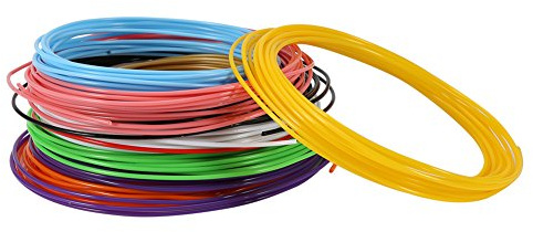 Luqeeg 3D -Druckerfilament, 10 Farben 5m A Roll ABS oder PLA 1,75 Mm Hohe Härte Kunststoff Verbrauchsmaterial Material 3D -Stift -Filament Nachfüllungen Zum Zeichnen von Erstaunlichem (PLA)