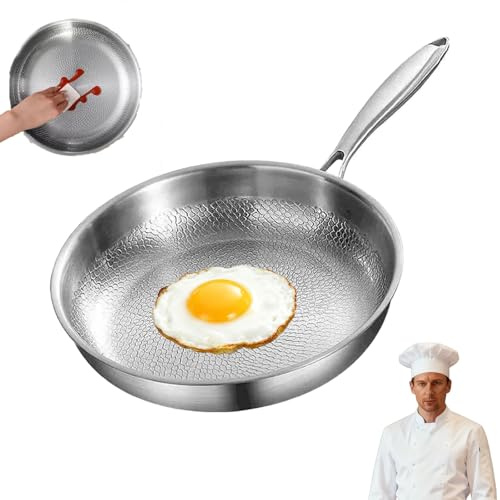 Titanium Pan Pro, sartenes de titanio para cocinar antiadherentes, resistentes a los arañazos, distribución uniforme del calor, adecuadas para uso diario en el hogar y cocina pequeña (sin funda, 11