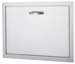 Garvee Puerta de Acceso Empotrable para Cocina de Exterior Acero Inoxidable Armario de Barbacoa con Placa de Ventilación Tirador Metálico Muebles de Jardín, Puerta Derecha, 43.2x61.0 cm, Plata