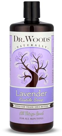 Dr. Woods Pure Lavender Castile Soap with Organic Shea Butter, 32 Ounce