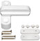 10 x White Sash Jammers & Fitting Screws for UPVC/PVC Windows or Doors - A high Security arm - Includes Fitting Instructions