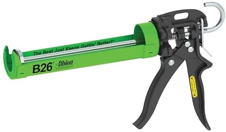 Albion Engineering Company B26 B-Line Manual Cartridge Caulking Gun, 1/10 Gallon (10 oz), 26:1 Drive
