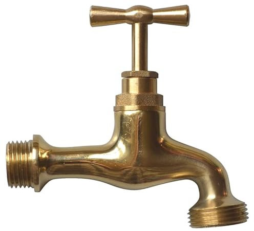 Jardibric - Robinet de jardin en Laiton (Entrée 15x21 - Sortie 20x27)