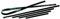 Unger RR750 Pro Wischergummi, Soft, Schwarz, 75cm Größe, 10 Stück