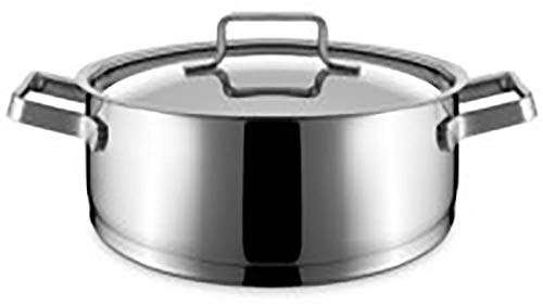 Pujadas Cacerola Baja con Tapa, 20 cm, Acero Inoxidable Aluminio, Centimeters