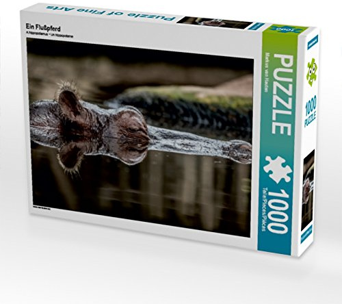 CALVENDO Puzzle EIN Flußpferd | 1000 Teile Lege-Größe 64 x 48 cm Foto-Puzzle für glückliche Stunden