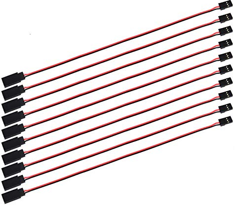 MakerHawk 10 x Servokabel Verlängerungskabel 320mm 12,59 inch 3 Pin Kabel Männlich zu Weiblich JR Stecker für RC Servo MG995, MG996R, SG90