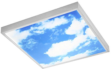 Long Life Lamp Company 40w Sky LED Ceiling Light 600 x 600 Cloud Scene Flush Mount Light with Transformer and Frame