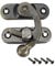 sourcing map Antique Vintage Lock Clasp Right Latch Hook Hasp 42mm x 37mm Swing Arm Latch Plated Bronze, 5 pcs w Screws