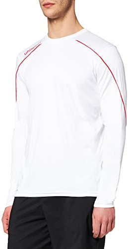 Uhlsport Stream 22 Long Sleeve Jersey Junior, Dark Grey Melange/Black, Moisture Wicking Dry Tech Kids, Size 30/32