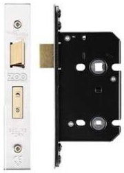 EUROART Toledo/Wing D20 Internal Lever on Rose Latch, Lock, & Bathroom Packs in Polished Chrome/Satin Nickel (Bathroom Lock 2.5)