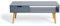 LIFA LIVING Meuble TV scandinaves 100x40x40 cm Bois et métal, Meuble télévision Bas et Design Gris avec tiroirs, Table Basse pour TV pour Salon Salle a Manger