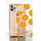 Personalised Phone Case For Apple iPhones, 14, 13, 12, 11, Pro Max, Mini, XR, XS, Orange Print with Orange Name/Initials on Clear Hard Phone Cover