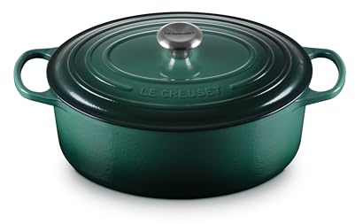 Le Creuset Olla holandesa ovalada de hierro fundido esmaltado, 6.75 cuartos de galón., Artichaut