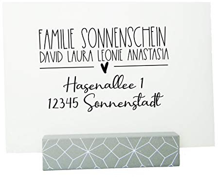 Stempel, Adresse, Adressstempel, Familienstempel Geschenk zum Einzug, Umzug, Hauskauf