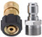 Tool Daily Hochdruckreiniger-Adapter, 3/8 Zoll Schnellverbindungs-Set, M22 14 mm auf M22 metrische Armatur, 5000 PSI