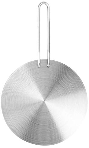 Felenny Placa Difusora de Calor de Acero Inoxidable Difusor de Calor Placa de Inducción Adaptador Convertidor Placa de Cocina Eléctrica de Gas Adecuada para Sartén de Hierro Olla de