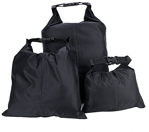 Set di 3 sacchetti impermeabili per la deriva, borsa impermeabile per la fotocamera, smartphone per kayak, rafting, snorkeling, nuoto, nautica, sport acquatici 1,5 l, 2,5 l, 3,5 l