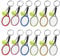 MengH-SHOP Sport Schlüsselanhänger Mini Tennisschläger Schlüsselanhänger Leicht Tennis Schläger Schlüsselring für Tennisliebhaber 6 Farben 12 Stück