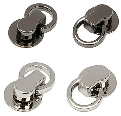 JIHUOO 20 Pcs Flat Studs Rivets D Ring Stud Screw Nail Rivet with Ring Handbag Chain Connector