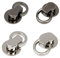 JIHUOO 20 Pcs Flat Studs Rivets D Ring Stud Screw Nail Rivet with Ring Handbag Chain Connector