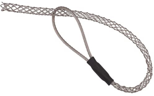 IRSCorp Cable Pulling Grip Sock Kit Galvanizing Steel Antislip Pipe Cable Wire Pulling Grips Lassos Set Flexible Eye Mesh Rope Black