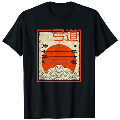 Japanisches Bogenschießen Kyudo Bogen und Pfeil Kampfsport Bogenschützen T-Shirt