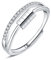 Hasnsofie Anxiety Ring Silber Damen, 925 Sterling Silber Angst Ringe, Offen Einstellbar Zirkonia Angst Spinning Ringe, Verstellbar Fidget Spinner Ring Anti Stress Ring Stimmungsring Dekompressionsring