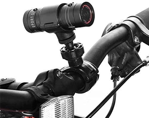 Bike Helmet Sport Camera, Full 1080p HD Mini Action Camera, 120° Wide Angle Portable Waterproof Video Camera, Built in Microphone, for Motorcycle, Bike, Helmet and Handlebar